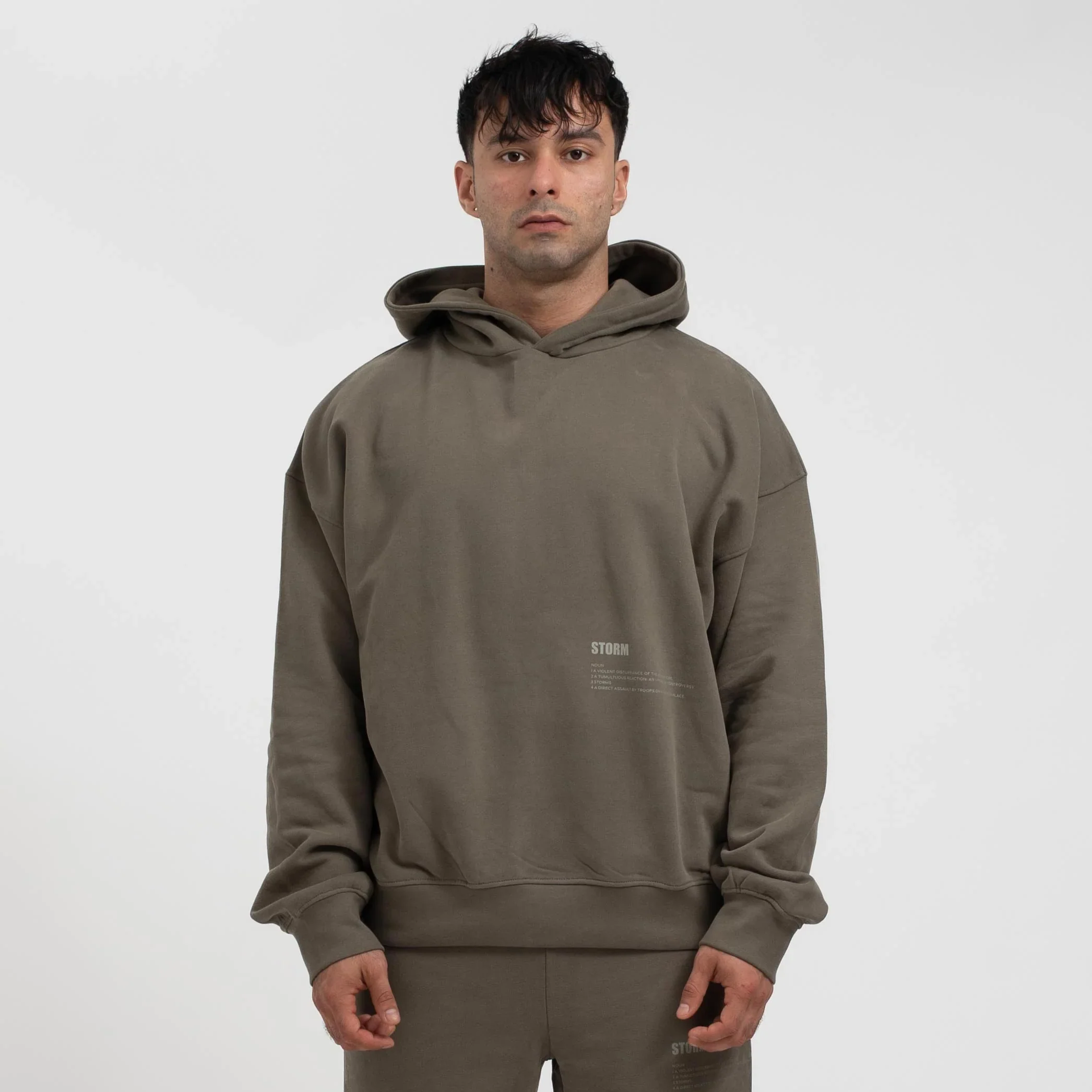 EVERYDAY OVERSIZED HOODIE OLIVE - Image 2